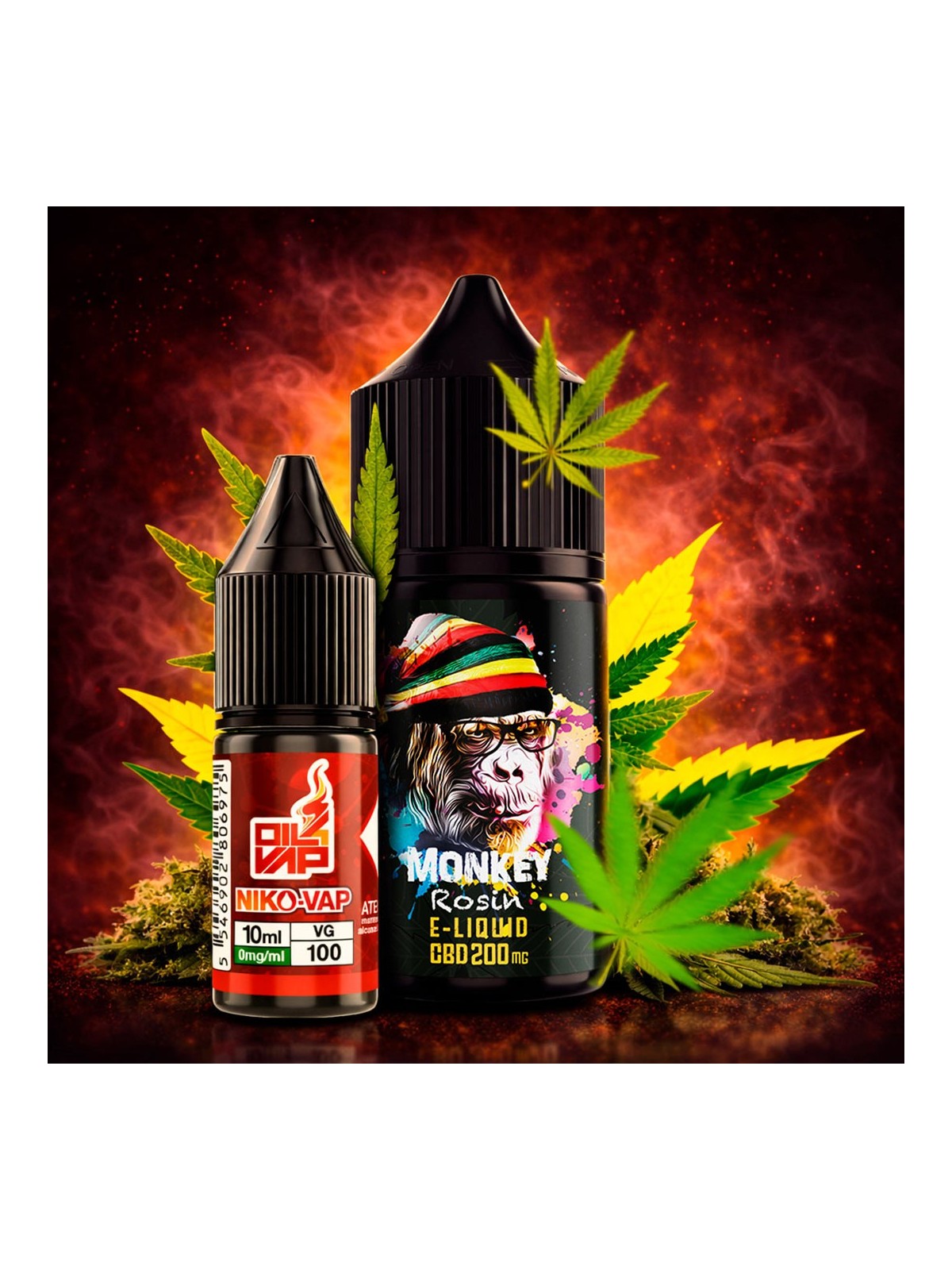 CNJ - AROMA LONGFILL MONKEY ROSIN CBD (10ML+10ML ) 200MG CANNA JUICE - 1